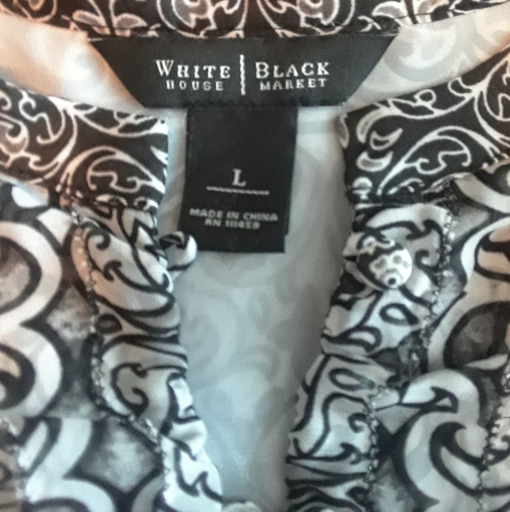 WHBM LIGHTWEIGHT PRINT TOP L - Picture 2 of 4